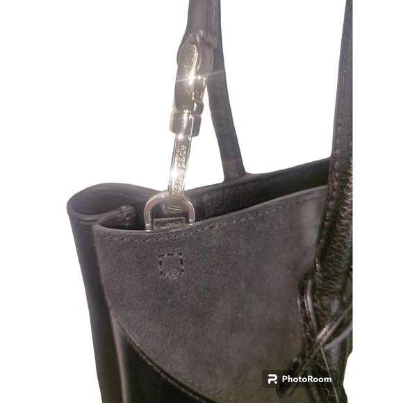 Kate Spade New York Eva Black Mixed Material Top Zip Satchel w/ Crossbody Strap - Picture 8 of 9